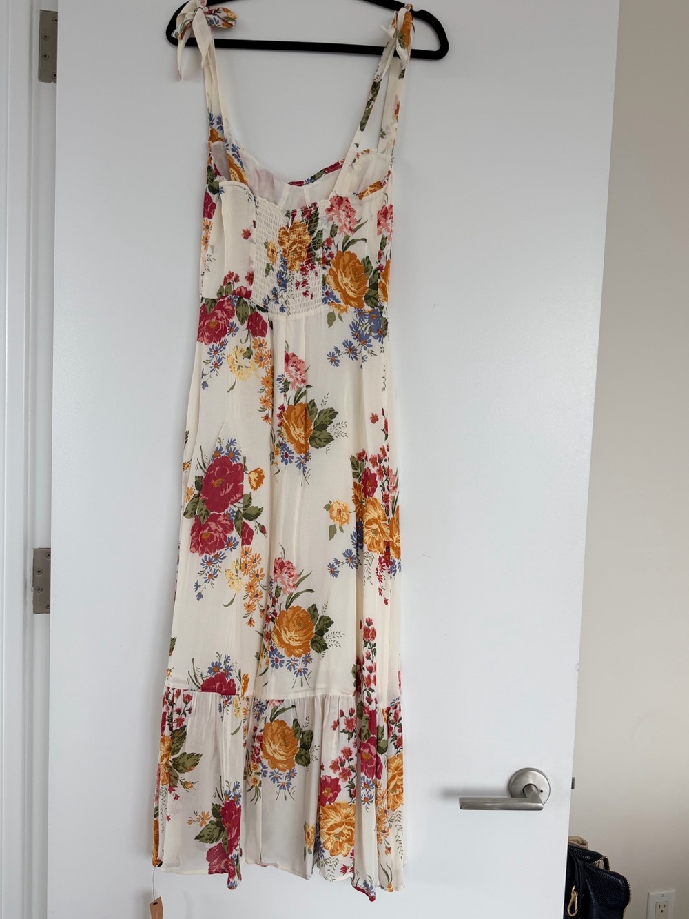 NWT Reformation Floral Tie-Strap Midi Dress - Picture 9 of 16